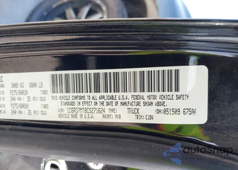 2012 Ram 1500 Sport из США, поврежденный, VIN 1C6RD7MT8CS271624